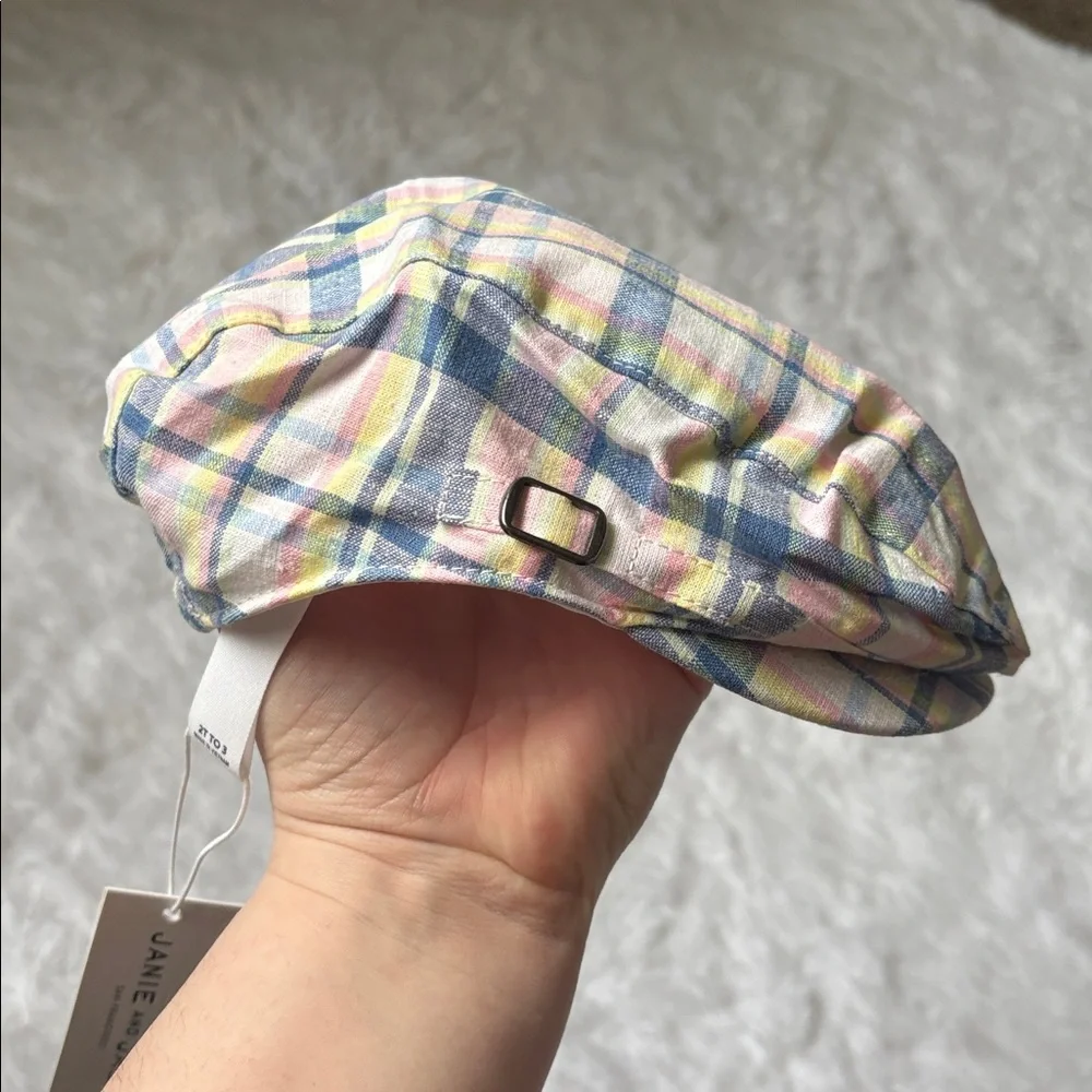 NWT Janie And Jack Plaid Easter Line Size 2 To 3 Kids Hat